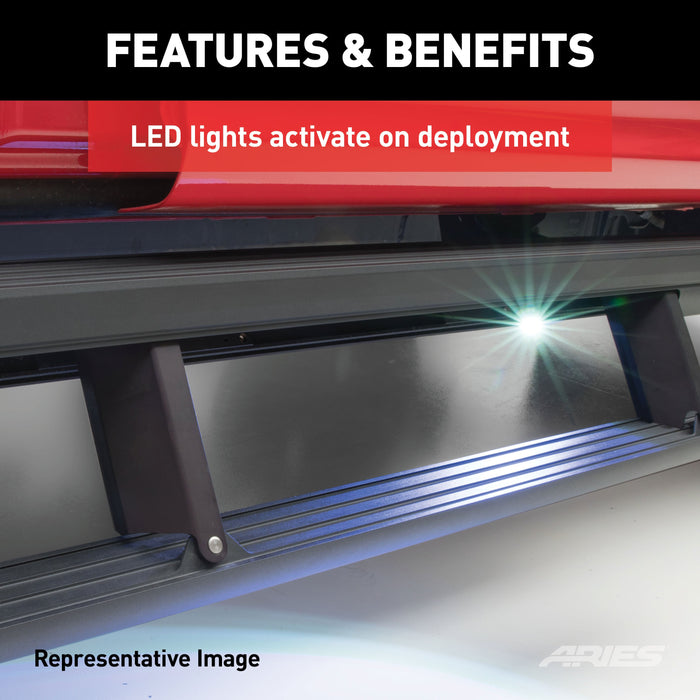 ARIES 3047952 ActionTrac 83.6" Powered Running Boards, Select Toyota Tundra Crew Cab for Select Toyota Tundra