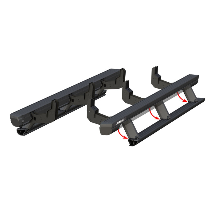 ARIES 3047960 ActionTrac 87.6" Powered Running Boards, Select Nissan Titan, XD Crew Cab for Select Nissan TITAN
