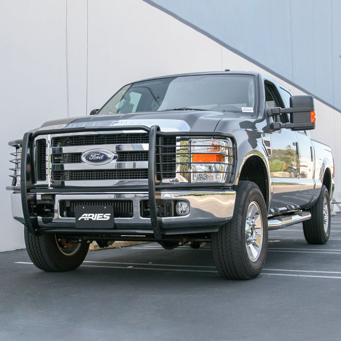 ARIES 3061 Black Steel Grille Guard, Select Ford F-250, F-350, F-450, F-550 Super Duty for Select Ford F-250
