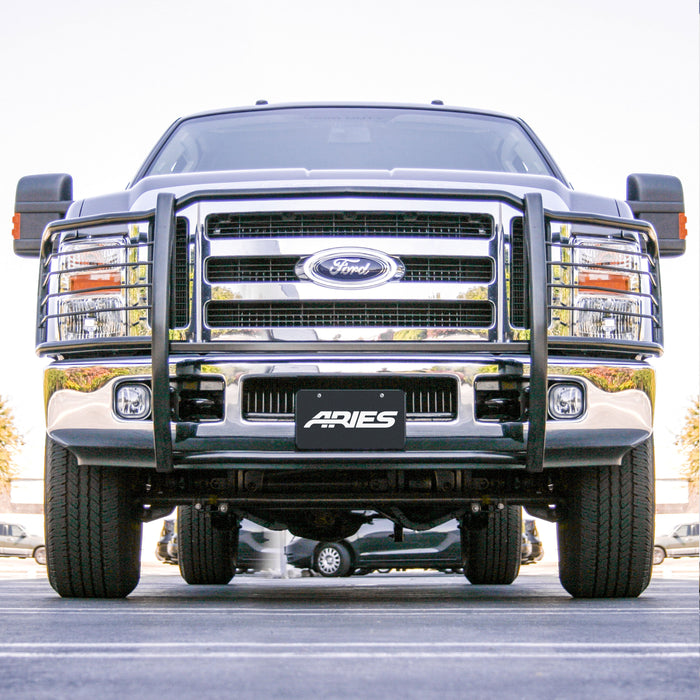 ARIES 3061 Black Steel Grille Guard, Select Ford F-250, F-350, F-450, F-550 Super Duty for Select Ford F-250