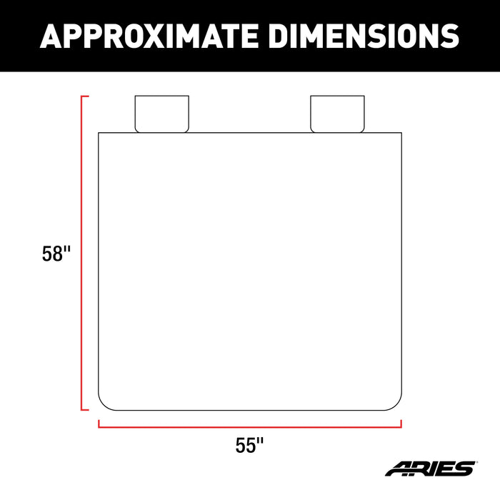 ARIES 3146-01 Seat Defender 58" x 55" Removable Waterproof Grey Bench Seat Cover