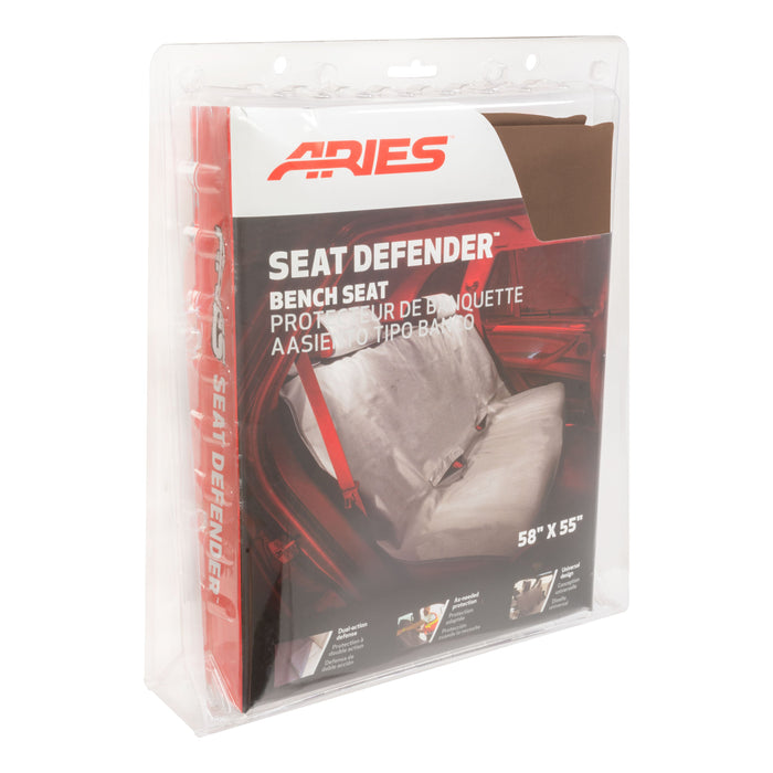ARIES 3146-18 Seat Defender 58" x 55" Removable Waterproof Brown Bench Seat Cover