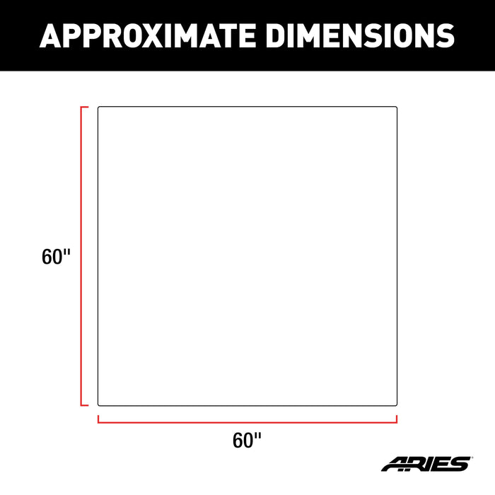 ARIES 3149-09 Seat Defender 60" x 60" Removable Waterproof Black Cargo Blanket Protector