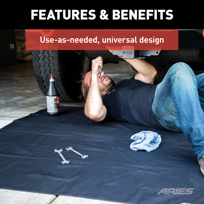 ARIES 3149-09 Seat Defender 60" x 60" Removable Waterproof Black Cargo Blanket Protector