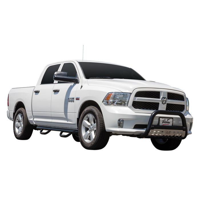 Westin 32-1965 Ultimate Bull Bar; 3 in. Dia.; Black Steel; w/Stainless Steel Skid Plate; - Truck Part Superstore