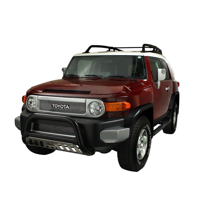 Westin 32-2215 Ultimate Bull Bar; 3 in. Dia.; Black Steel; w/Stainless Steel Skid Plate; - Truck Part Superstore