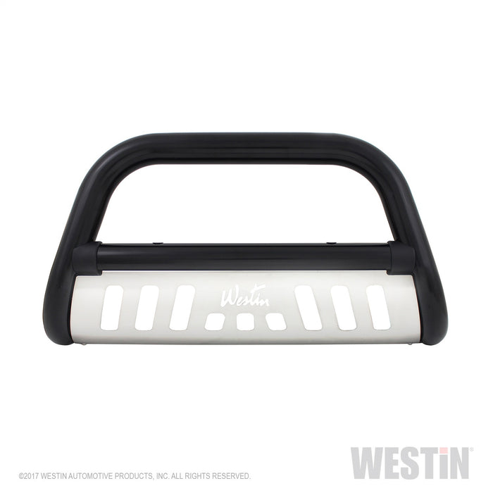 Westin 32-2455 Ultimate Bull Bar; 3 in. Dia.; Black Steel; w/Stainless Steel Skid Plate; - Truck Part Superstore