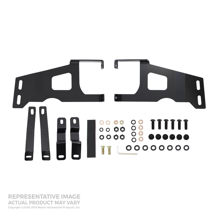 Westin 32-31015 Contour 3.5 Bull Bar; 3.5 in. Tube Diameter; Black Steel; - Truck Part Superstore