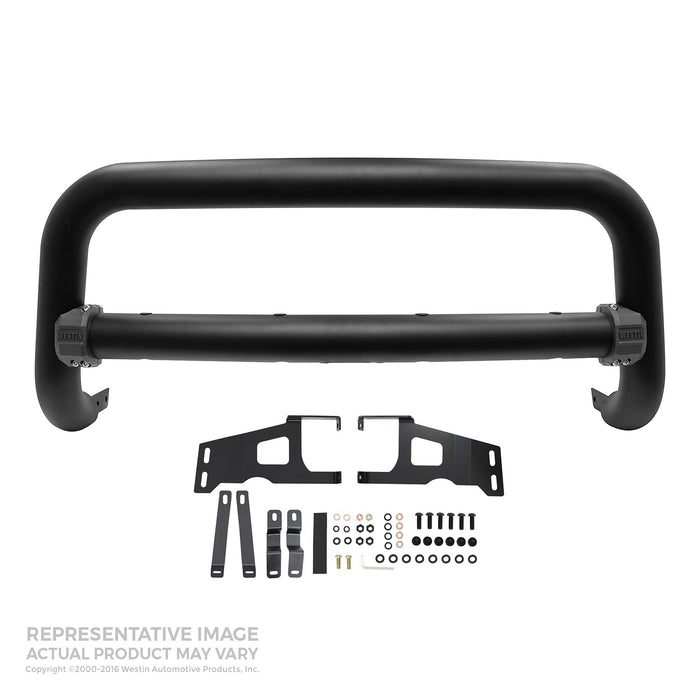 Westin 32-31025T Contour 3.5 Bull Bar; 3.5 in. Tube Diameter; Textured Black Steel; - Truck Part Superstore