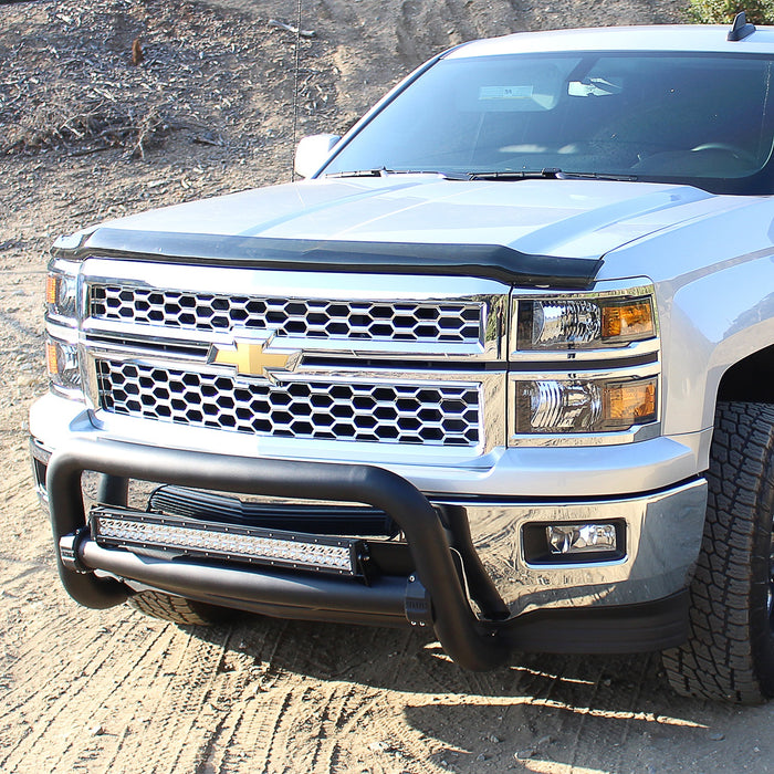 Westin 32-31055T Contour 3.5 Bull Bar; 3.5 in. Tube Diameter; Textured Black Steel; - Truck Part Superstore