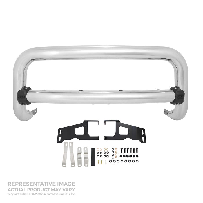 Westin 32-31090 Contour 3.5 Bull Bar; 3.5 in. Tube Diameter; Chrome Stainless Steel; - Truck Part Superstore