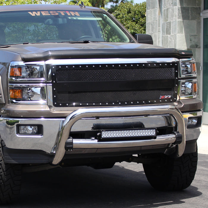 Westin 32-31090 Contour 3.5 Bull Bar; 3.5 in. Tube Diameter; Chrome Stainless Steel; - Truck Part Superstore