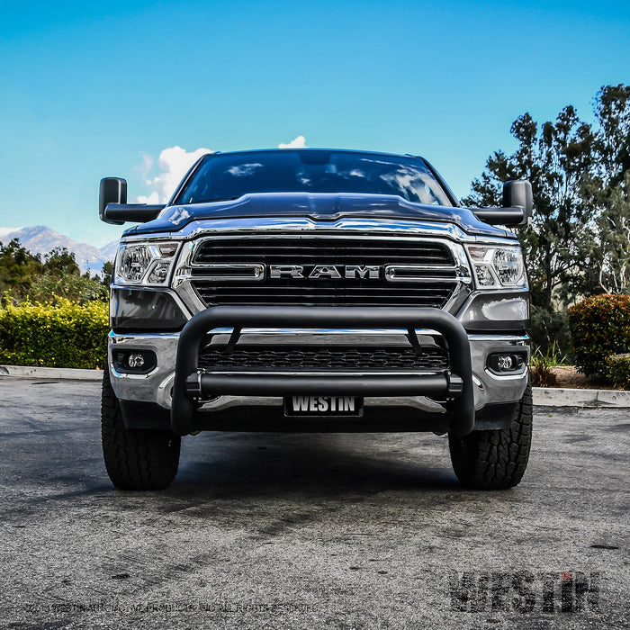 Westin 32-31125T Contour 3.5 Bull Bar; 3.5 in.; Textured Black; - Truck Part Superstore