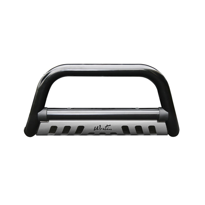Westin 32-3585 Ultimate Bull Bar; 3 in. Dia.; Black Steel; w/Stainless Steel Skid Plate; - Truck Part Superstore