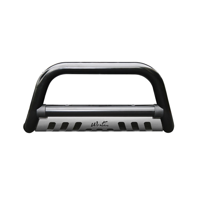 Westin 32-3875 Ultimate Bull Bar; 3 in. Dia.; Black Steel; w/Stainless Steel Skid Plate; - Truck Part Superstore
