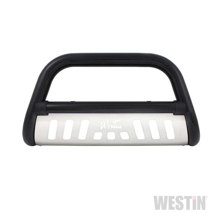 Westin 32-3885 Ultimate Bull Bar; 3 in. Dia.; Black Steel; w/Stainless Steel Skid Plate; - Truck Part Superstore