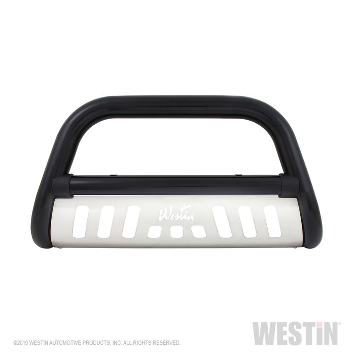Westin 33-1285 Ultimate Bull Bar; 2.5 in. Dia.; Black Steel; w/Stainless Steel Skid Plate; - Truck Part Superstore