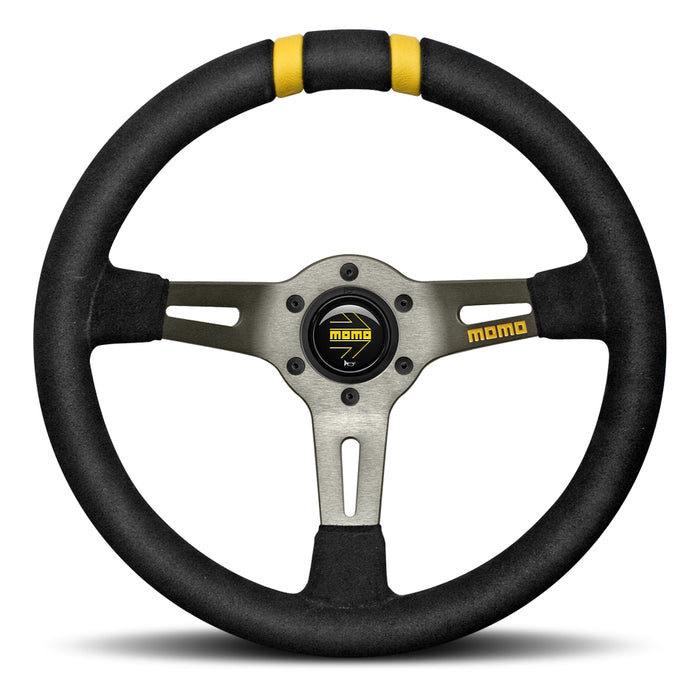MOMO AUTOMOTIVE ACCESSORIES R1907/33S MOD DRIFT Steering Wheel Black Suede