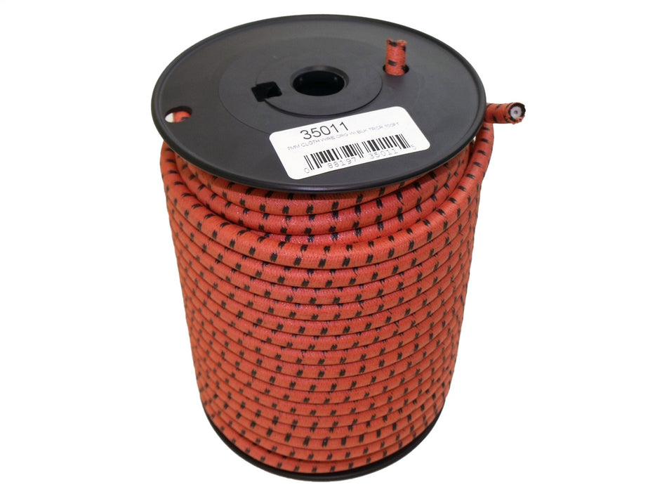 Taylor Cable 35011 7mm Spiro-Pro Cloth Ignition Wire Set; Spiro-Wound; 100 ft.; Orange; - Truck Part Superstore