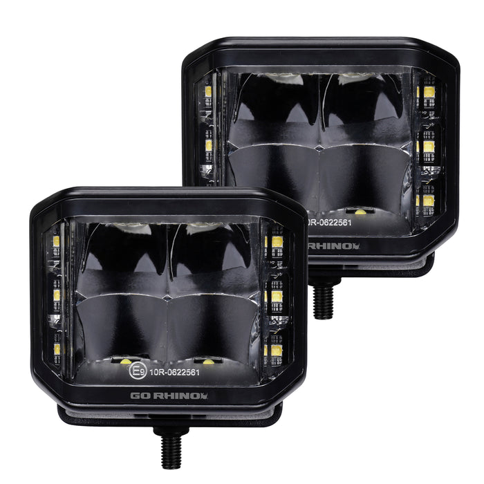 Go Rhino 750700321SCS Available in spot or flood optics, these lights emit a bright white 5700K beam. - Truck Part Superstore