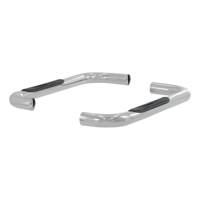 ARIES 35600-2 3" Round Polished Stainless Side Bars, Select Jeep Wrangler YJ, TJ for Select Jeep Wrangler