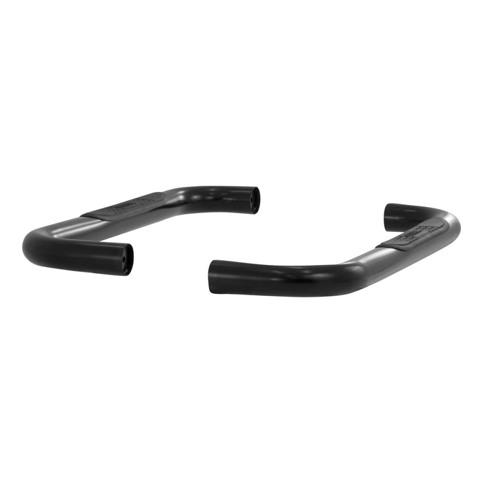ARIES 35600 3" Round Black Steel Side Bars, Select Jeep Wrangler TJ for Select Jeep Wrangler