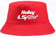 Holley 36-574 LS Fest Hat; Reversible Bucket Hat; Red/Black; - Truck Part Superstore
