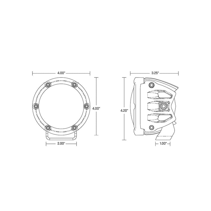Rigid Industries 46807 2022+ Toyota Tundra 4 Inch 360-Series A-Pillar Lighting Kit RIGID Industries - Truck Part Superstore