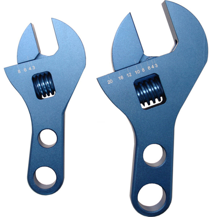 ProForm 67722 Adjustable AN Fitting Wrench Set Aluminum Compact Stubby Design Blue Anodized Proform - Truck Part Superstore