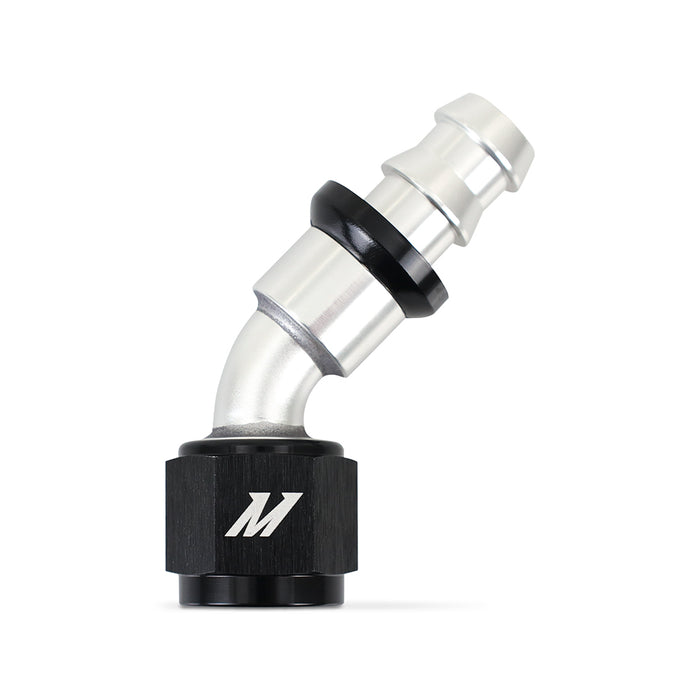 Mishimoto MMFT-PL-845 Mishimoto Push-Lock Fitting, -8AN, 45-Degree - Truck Part Superstore