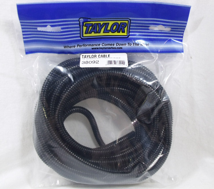 Taylor Cable 38092 Convoluted Tubing; 0.25 in. I.D.; 25 ft.; Black; - Truck Part Superstore