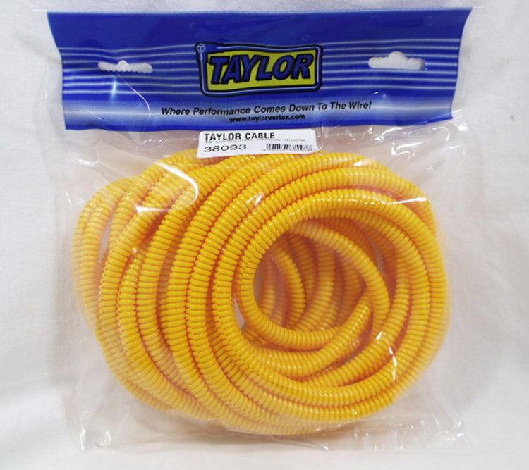 Taylor Cable 38093 Convoluted Tubing; 0.25 in. I.D.; 25 ft.; Yellow; - Truck Part Superstore