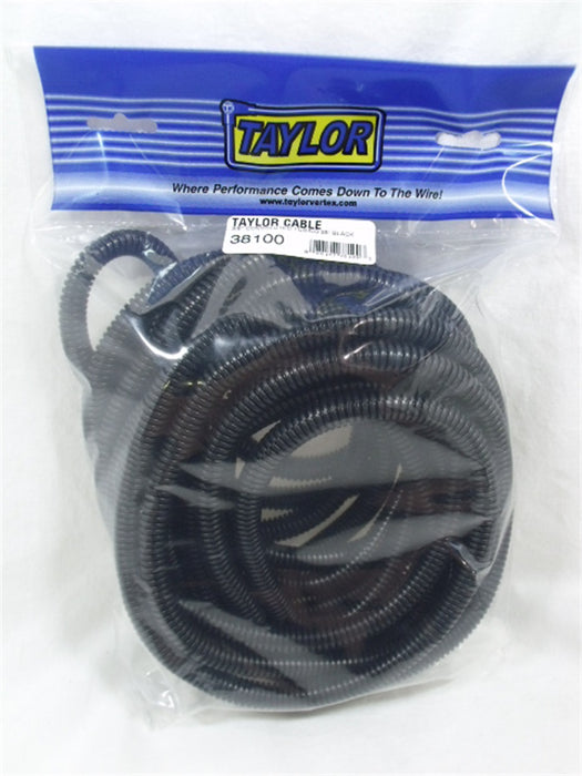 Taylor Cable 38100 Convoluted Tubing; 3/8 in. I.D.; 25 ft.; Black; - Truck Part Superstore