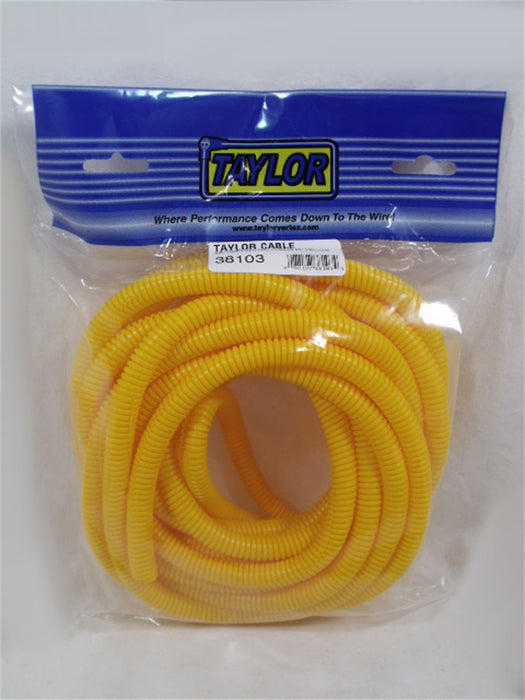 Taylor Cable 38103 Convoluted Tubing; 3/8 in. I.D.; 25 ft.; Yellow; - Truck Part Superstore