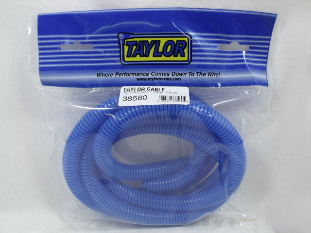 Taylor Cable 38560 Convoluted Tubing; 0.5 in. I.D.; 7 ft.; Blue - Truck Part Superstore