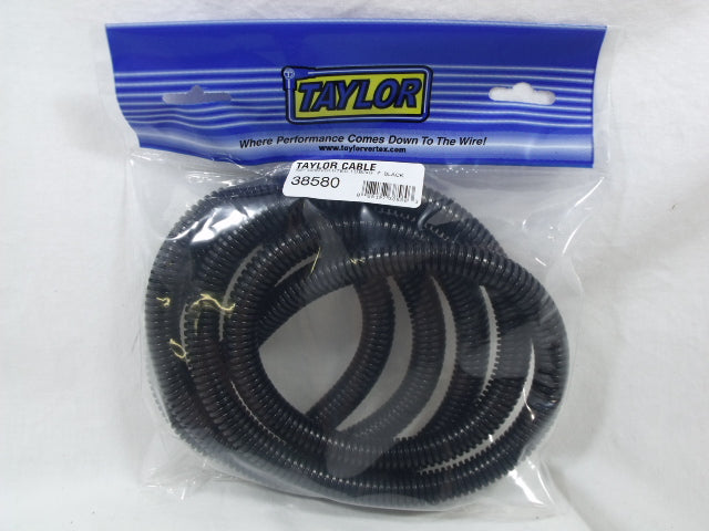 Taylor Cable 38580 Convoluted Tubing; 0.5 in. I.D.; 7 ft.; Black; - Truck Part Superstore