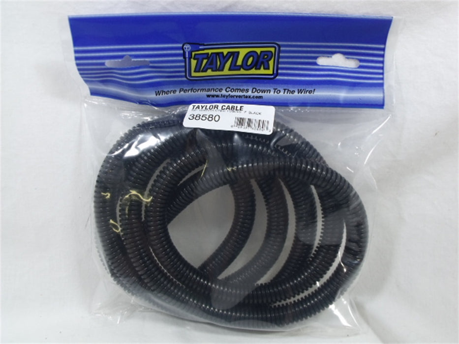Taylor Cable 38580 Convoluted Tubing; 0.5 in. I.D.; 7 ft.; Black; - Truck Part Superstore
