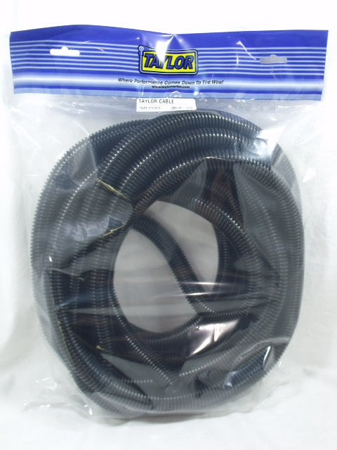 Taylor Cable 38700 Convoluted Tubing; 0.75 in. I.D.; 25 ft.; Black; - Truck Part Superstore