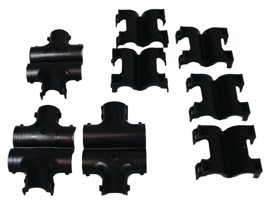 Taylor Cable 38882 Convoluted Tubing Fittings; 0.5 in.; Black; Incl. 3 Tees; 5 In-Line Connectors - Truck Part Superstore
