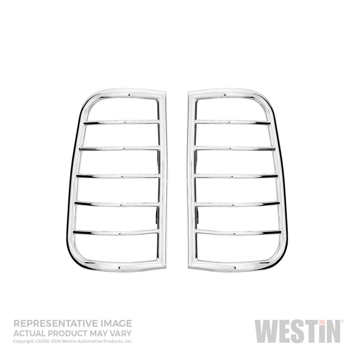 Westin 39-3180 Sportsman Tail Light Guard Chrome; Pair; Chrome Finish; - Truck Part Superstore