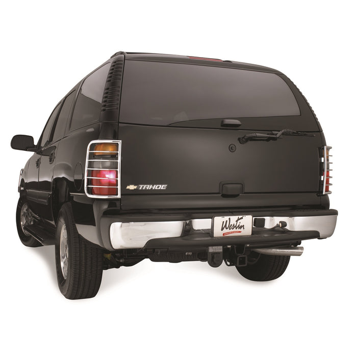 Westin 39-3180 Sportsman Tail Light Guard Chrome; Pair; Chrome Finish; - Truck Part Superstore