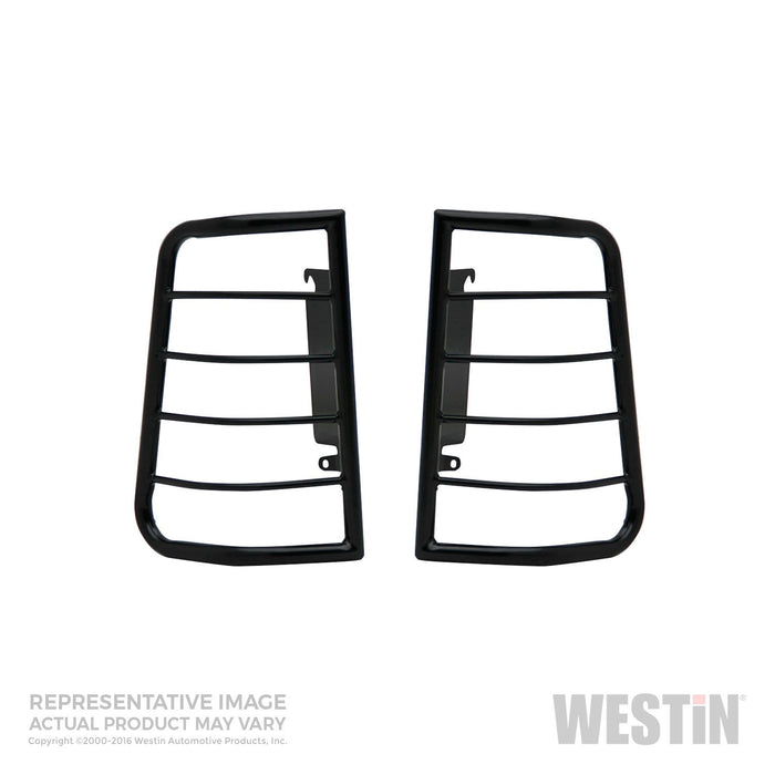 Westin 39-3425 Sportsman Tail Light Guard Black; Stainless Steel; Pair; - Truck Part Superstore