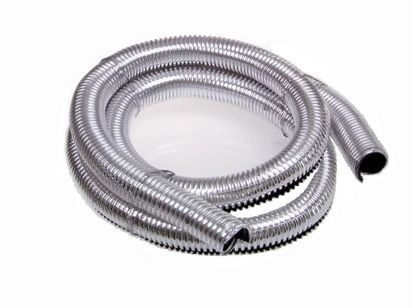 Taylor Cable 39004 ShoTuff™ Convoluted Tubing; 0.75 in. I.D.; 41 in.; Chrome; - Truck Part Superstore