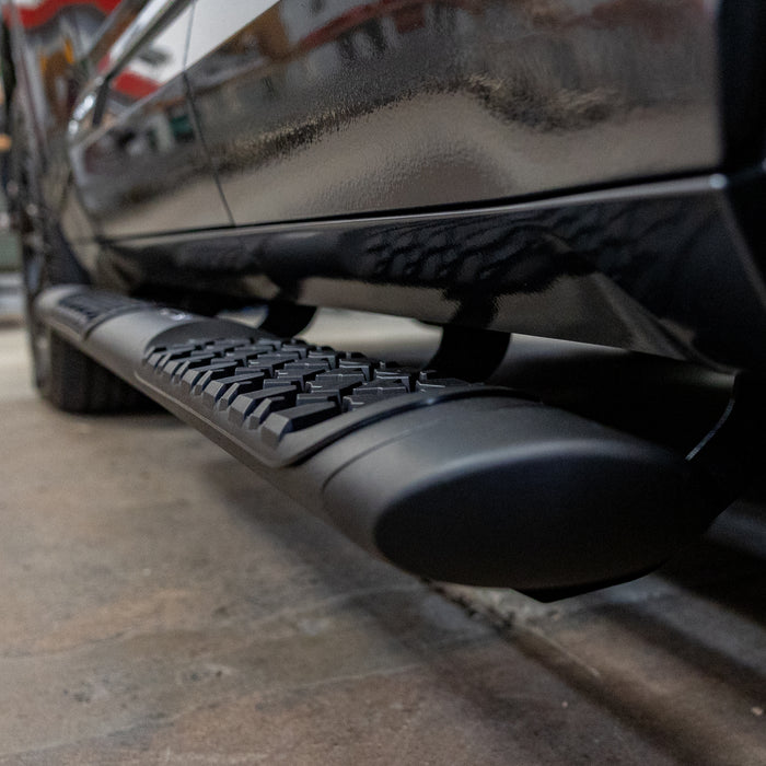 Go Rhino V3443974T V-Series V3 Aluminum Side Steps with Mounting Brackets Kit - Textured Black - Truck Part Superstore