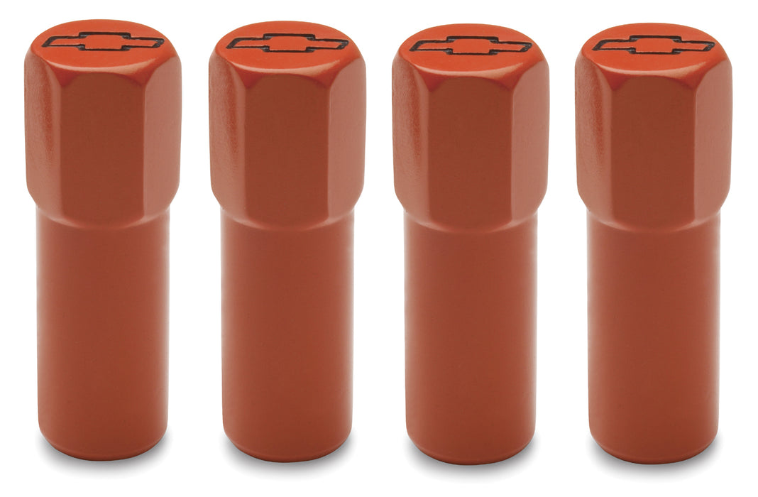 Proform 141-601 Engine Valve Cover Mini Nuts; Steel; Orange; Bowtie Logo; Studs Included - Truck Part Superstore