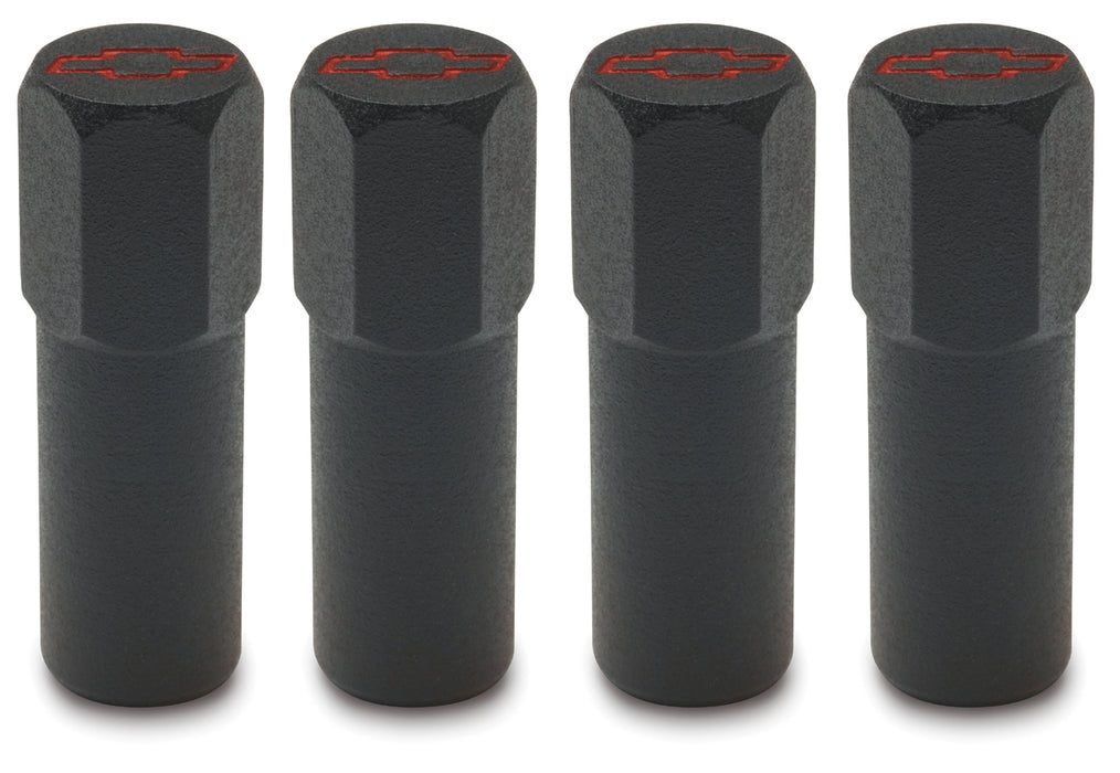 Proform 141-759 Engine Valve Cover Mini Nuts; Steel; Black; Bowtie Logo; Studs Included; - Truck Part Superstore