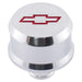 ProForm 141-855 Slant-Edge Aluminum Push-In Air Breather Cap Polished Finish Recessed Red Bowtie Emblem Proform - Truck Part Superstore