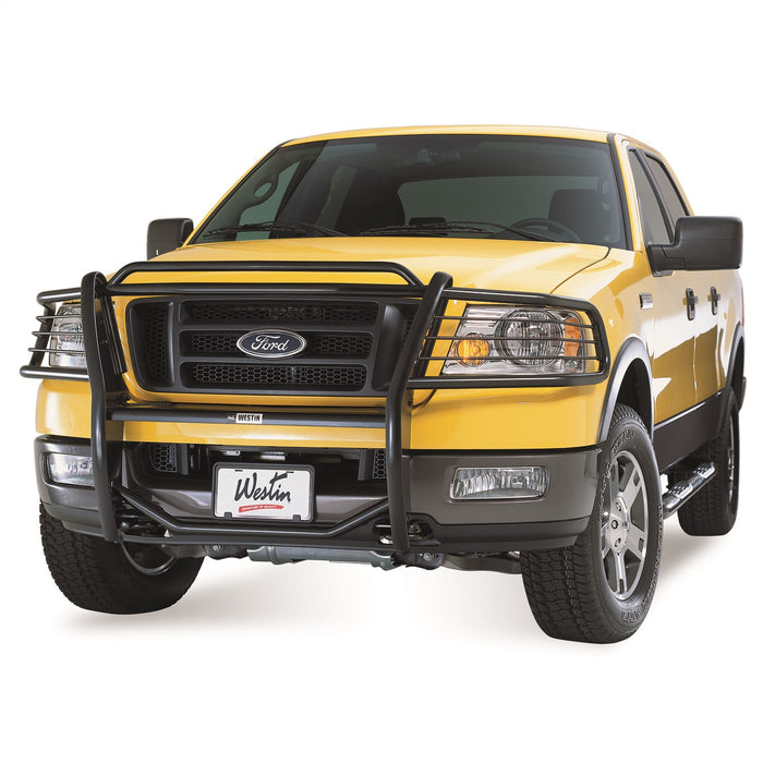 Westin 40-1395 Sportsman Grille Guard; Black; Tow Hooks Must Be Removed If Equipped; - Truck Part Superstore