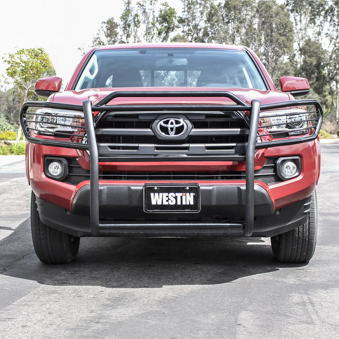 Westin 40-1605 Sportsman Grille Guard; Black; Steel; Double Hood Bar; - Truck Part Superstore