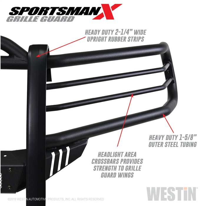 Westin 40-33825 Sportsman X Grille Guard; Textured Black; - Truck Part Superstore